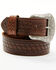 Image #1 - RANK 45® Men's Tonal Stitched Basketweave Belt, Medium Brown, hi-res