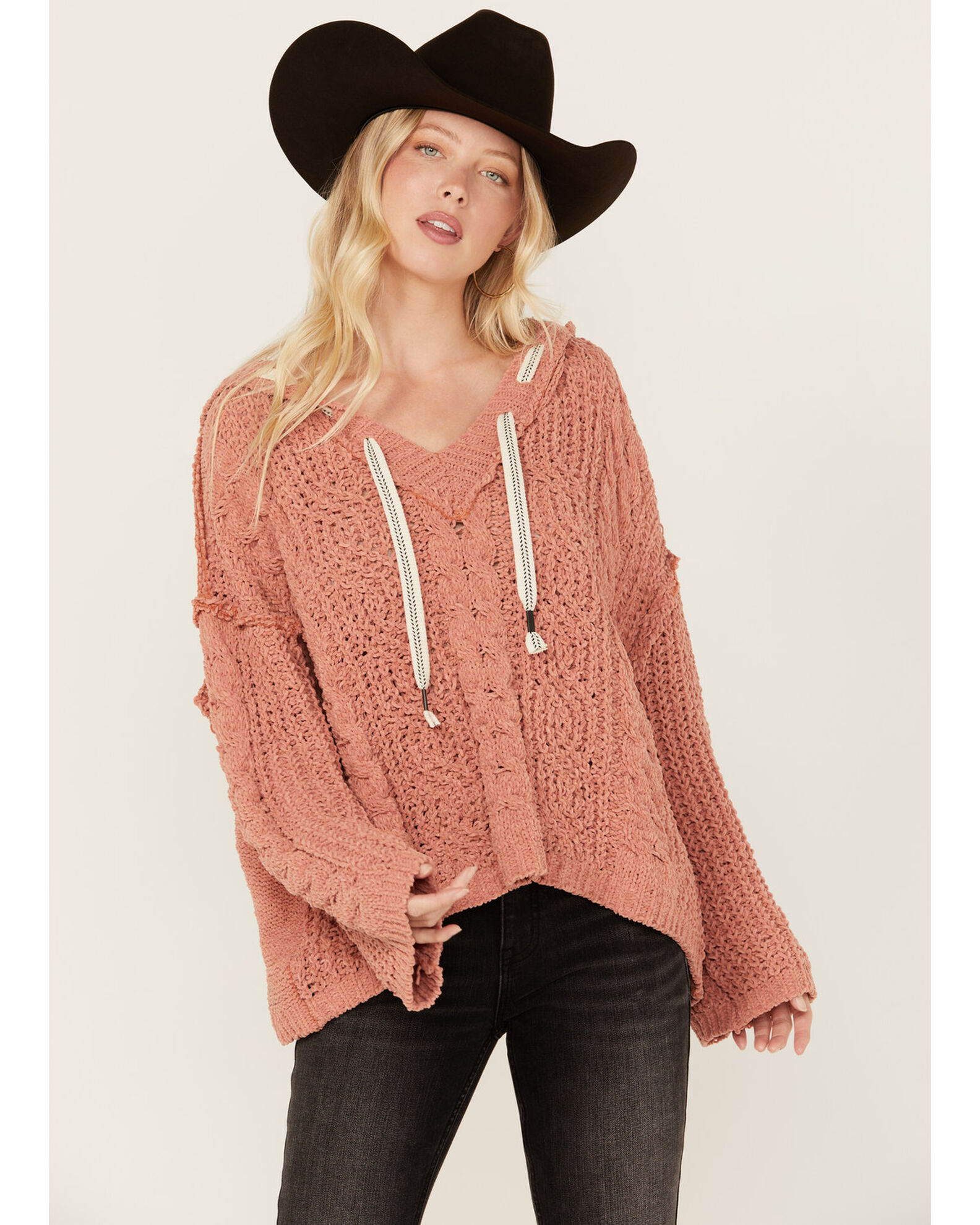 Knit sweater 2025 hoodie
