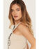 Image #2 - Blended Women's Whiskey Chain Front Tank, Tan, hi-res