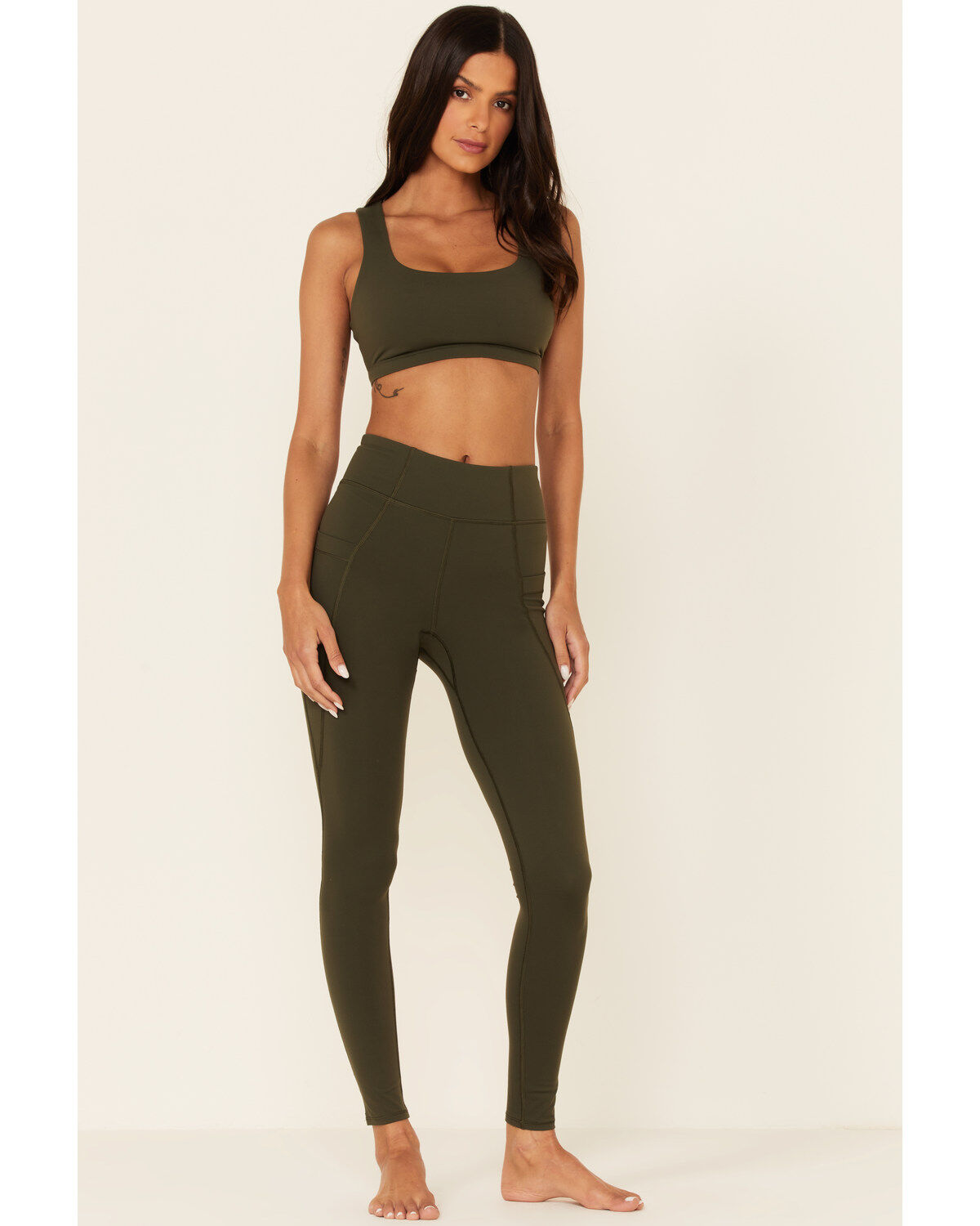 Image #5 - Idyllwind Women's Liberty Athleisure Sports Bra, Dark Green, hi-res