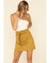Molly Bracken Women's Suede Belted Skirt , , hi-res