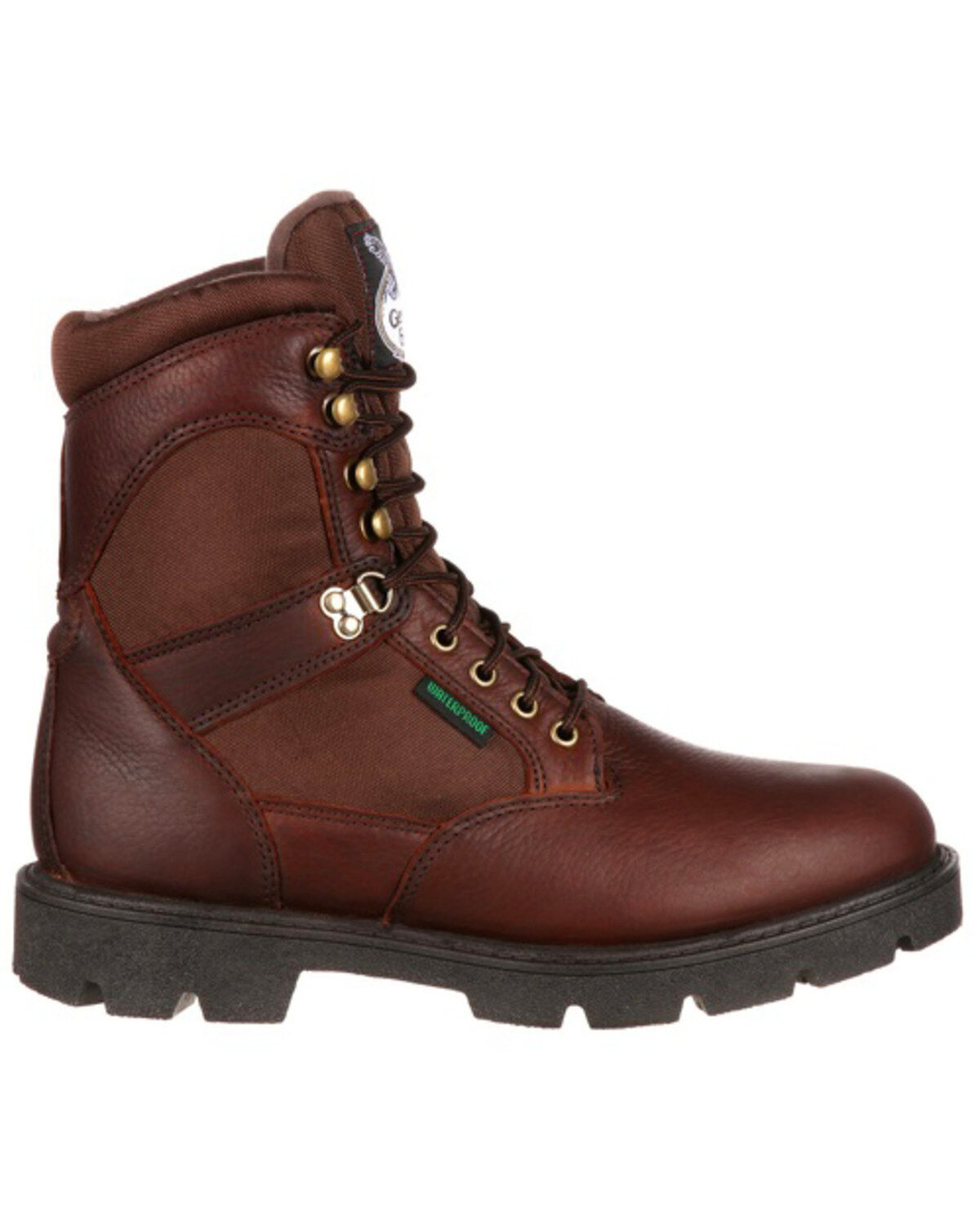 Image #2 - Georgia Men's Homeland Steel Toe Waterproof Work Boots, Brown, hi-res