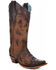 Image #1 - Corral Women's Studded Embossed Cowgirl Boots - Snip Toe, , hi-res