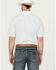 Image #4 - Cinch Men's Geo Print Short Sleeve Button-Down Western Shirt - Big, Light Blue, hi-res