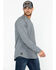 Image #3 - Hawx Men's Heather Gray Logo Crew Long Sleeve Work T-Shirt - Big, Heather Grey, hi-res