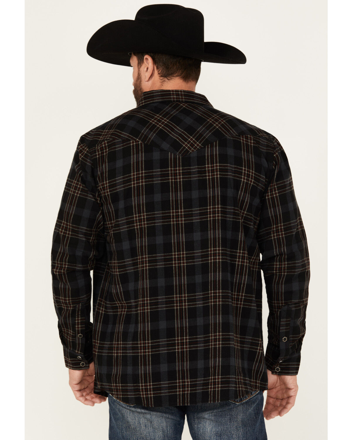 Product Name:  Moonshine Spirit Men's Giggin Plaid Print Long Sleeve Snap Western Shirt