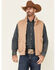 Powder River Outfitters Men's Tan CC Brushed Canvas Storm-Flap Vest , Tan, hi-res