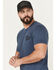 Image #3 - Moonshine Spirit Men's Heart Guitar Short Sleeve Graphic T-Shirt, Navy, hi-res