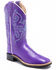 Image #1 - Shyanne Girl's Leatherette Western Boots - Wide Square Toe, , hi-res