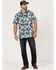 Image #2 - Scully Men's Palm Tree Floral Print Short Sleeve Button Down Western Shirt, , hi-res