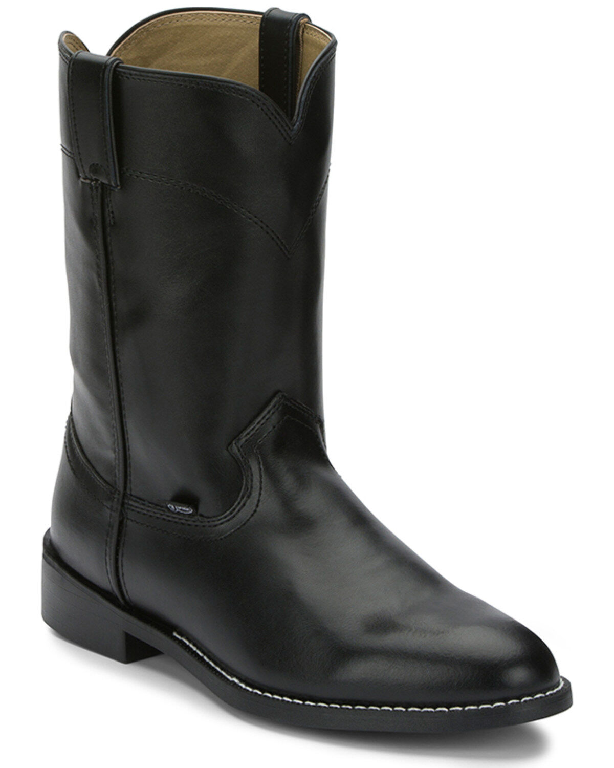 black round toe cowboy boots