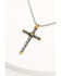 Image #3 - Cody James Men's Two-Toned Textured Cross Necklace, Multi, hi-res