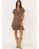 Idyllwind Women's Feeling Good Paisley Print Button-Front Dress, Dark Blue, hi-res