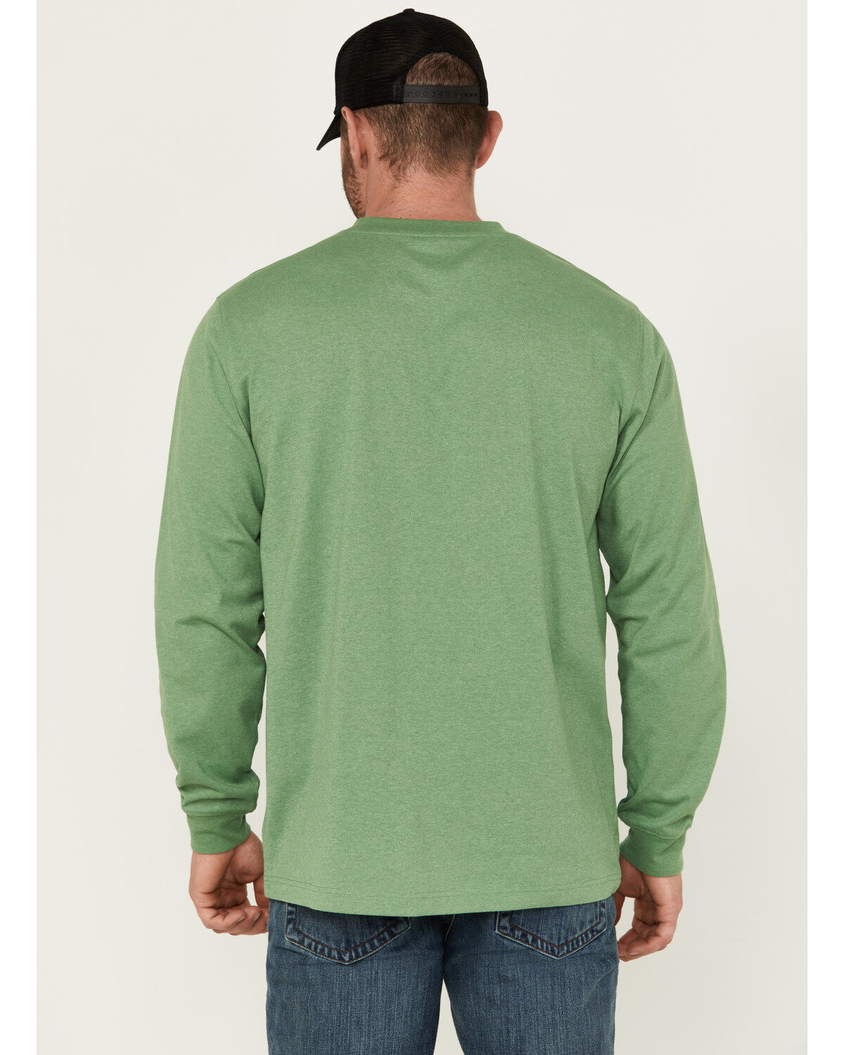 Image #4 - Hawx Men's Forge Long Sleeve Pocket T-Shirt, Green, hi-res