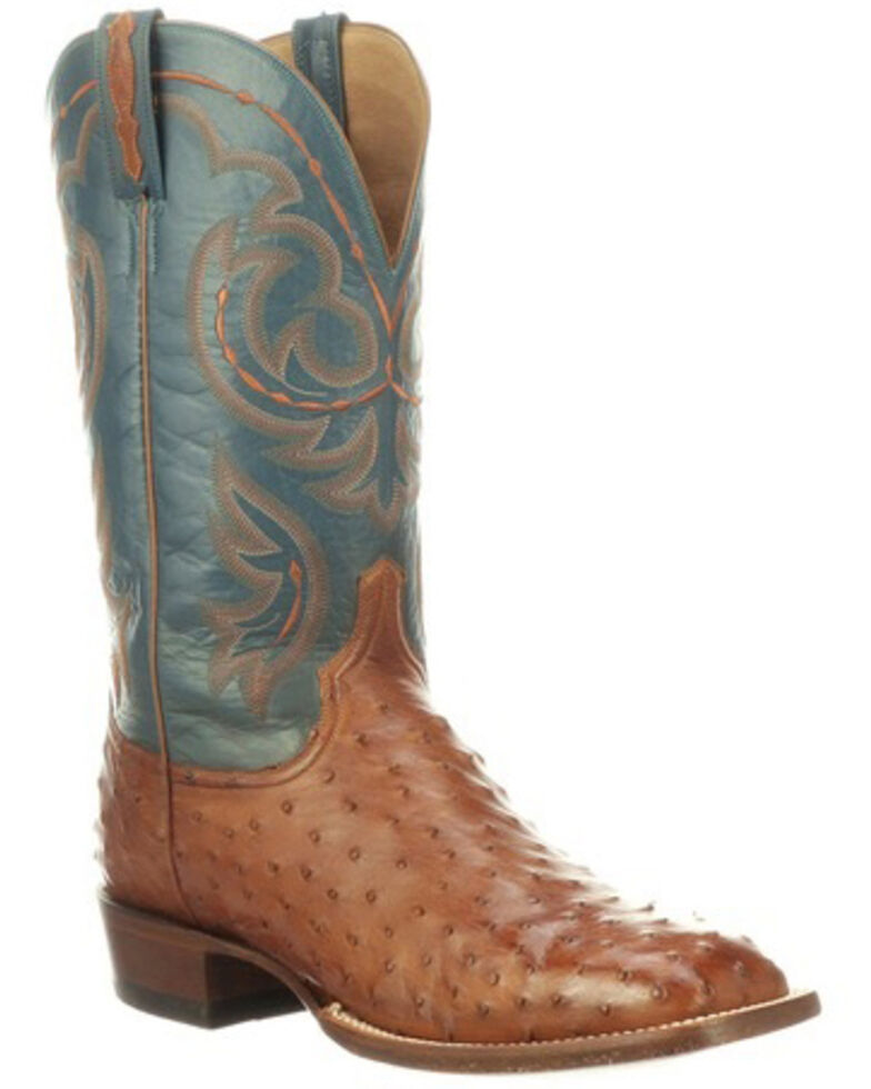 Lucchese Men S Harris Full Quill Ostrich Western Boots Wide
