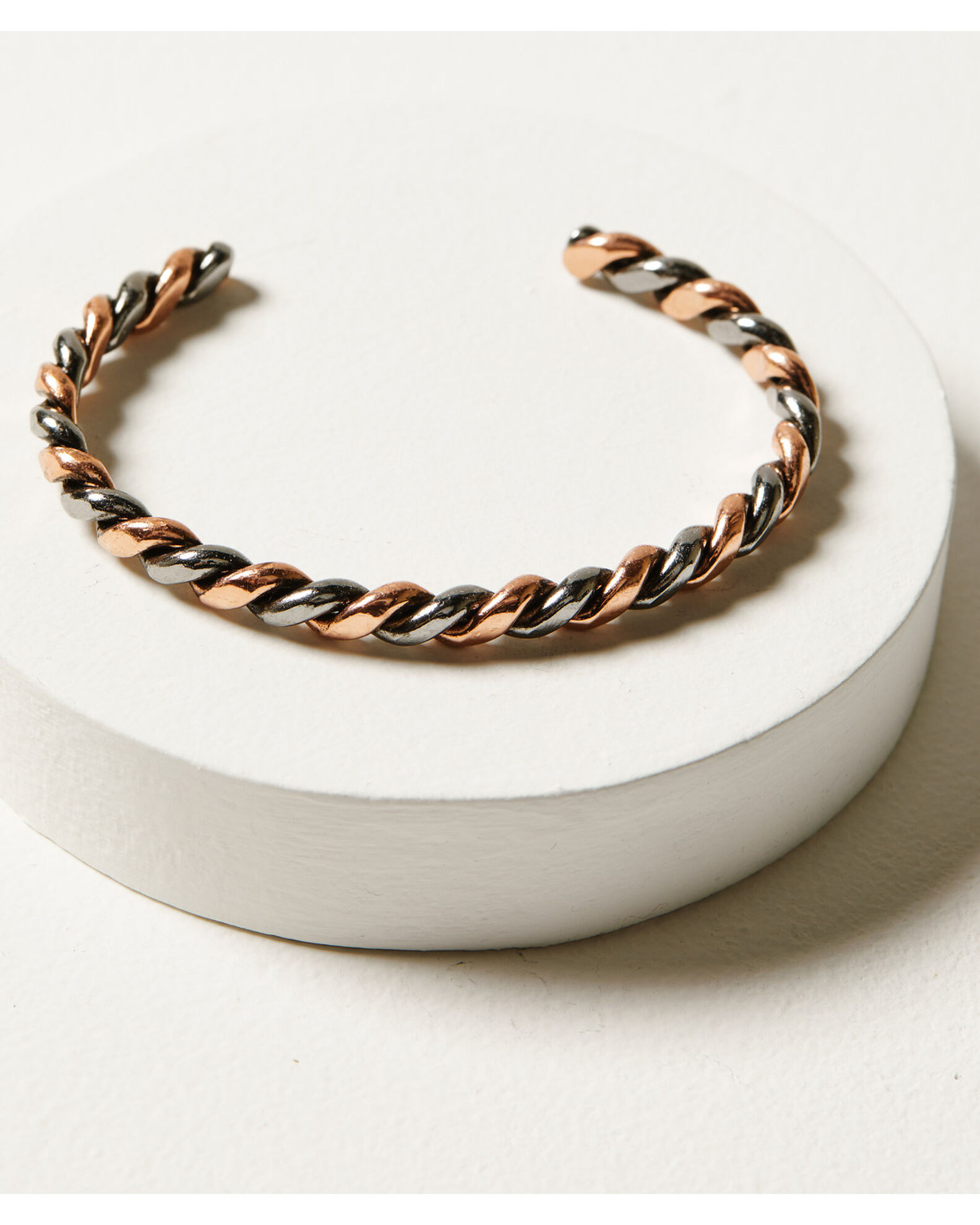 M F Western Men s Copper Silver Strike Twisted Cuff Bracelet