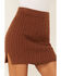 Image #2 - Callahan Women's Cable Knit Genny Mini Skirt, Brown, hi-res