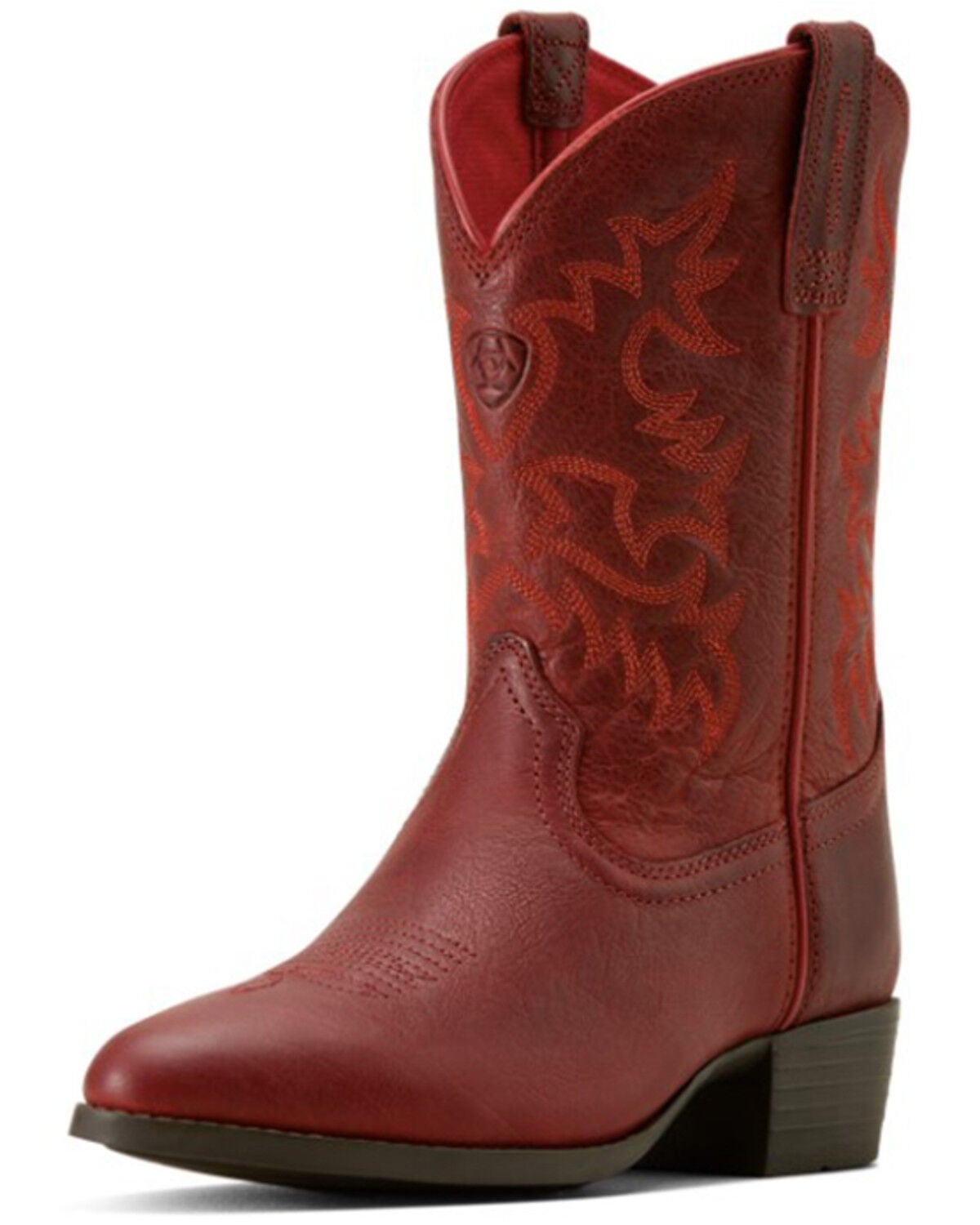 Image #2 - Ariat Girls' Heritage Rosy Western Boots - Round Toe, Red, hi-res
