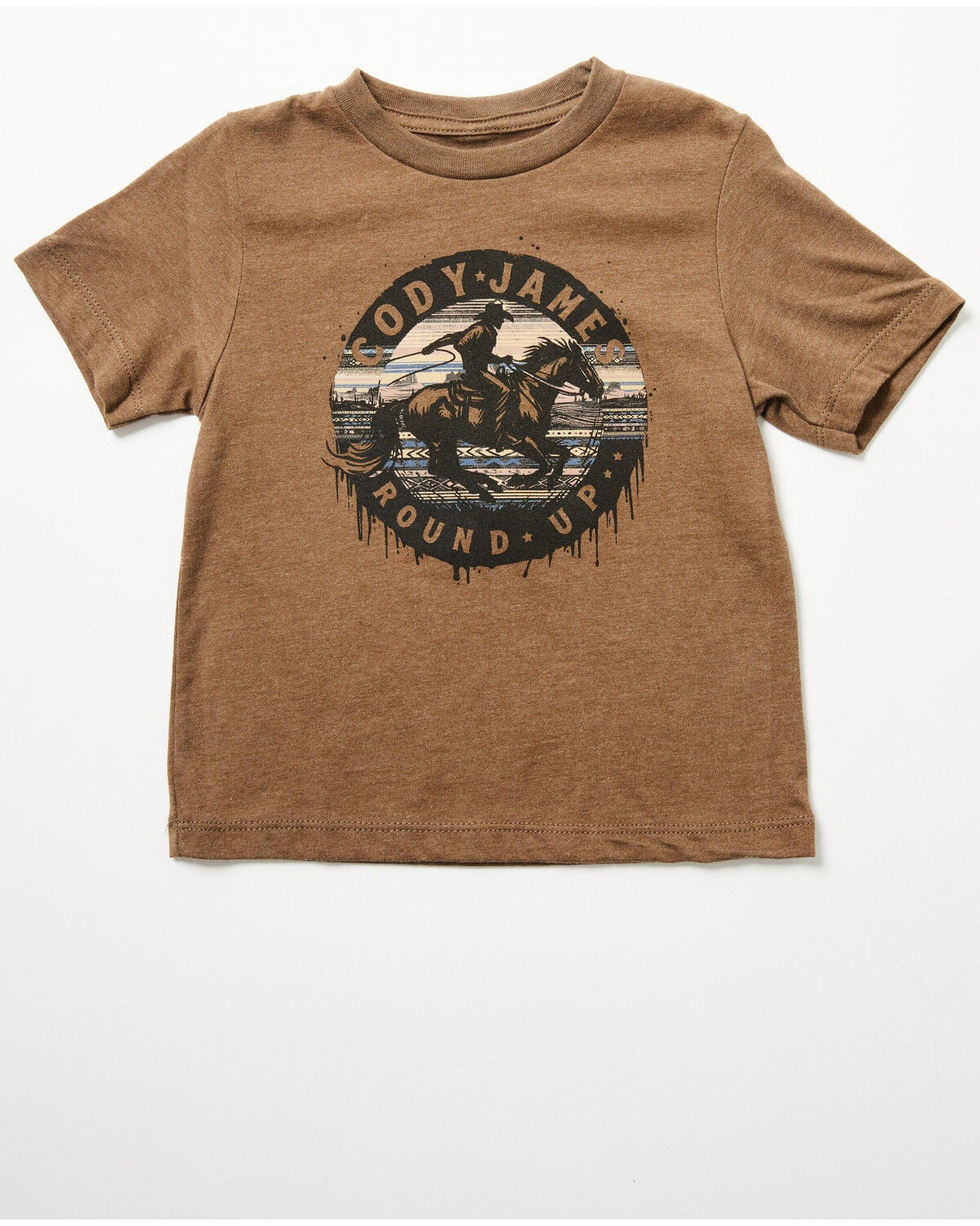 Cody James Toddler Boys' Rodeo Round Up Short Sleeve Graphic T-Shirt, Brown, hi-res