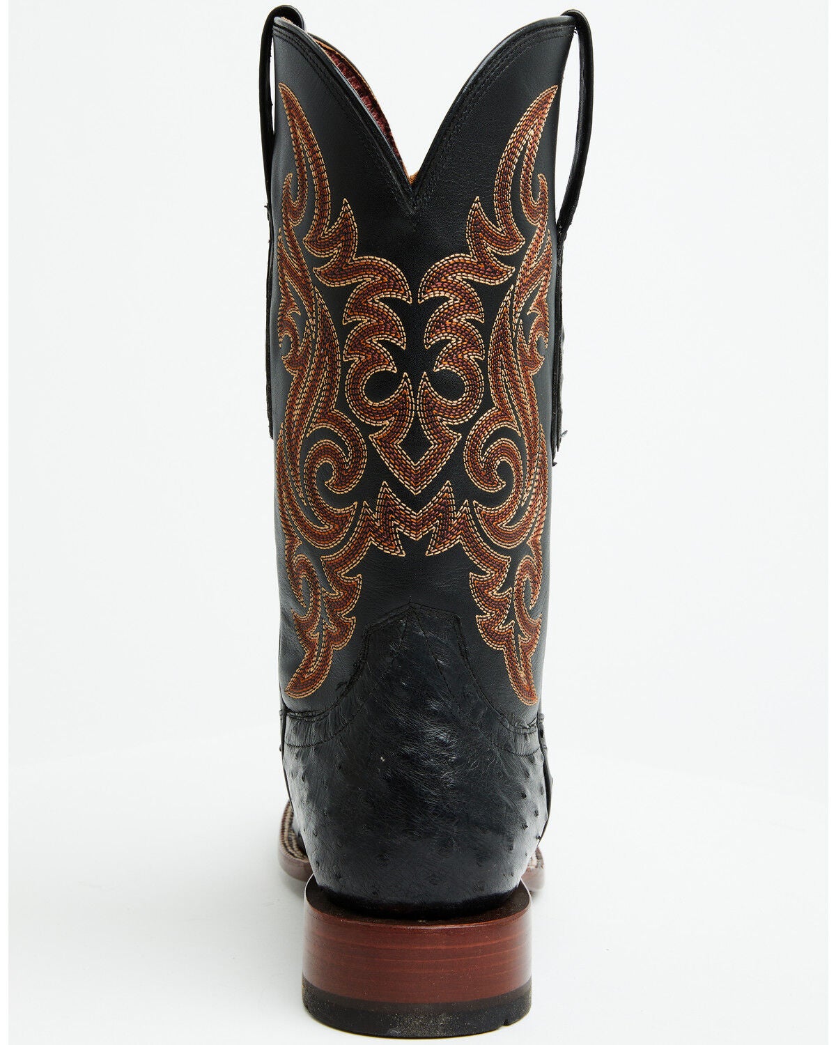 Image #5 - Ariat Men's Exotic Full Quill Ostrich Classic Cash Western Boots - Broad Square Toe, Black, hi-res