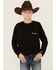 Image #2 - Ariat Boys' Camo Logo Long Sleeve Graphic T-Shirt, Black, hi-res