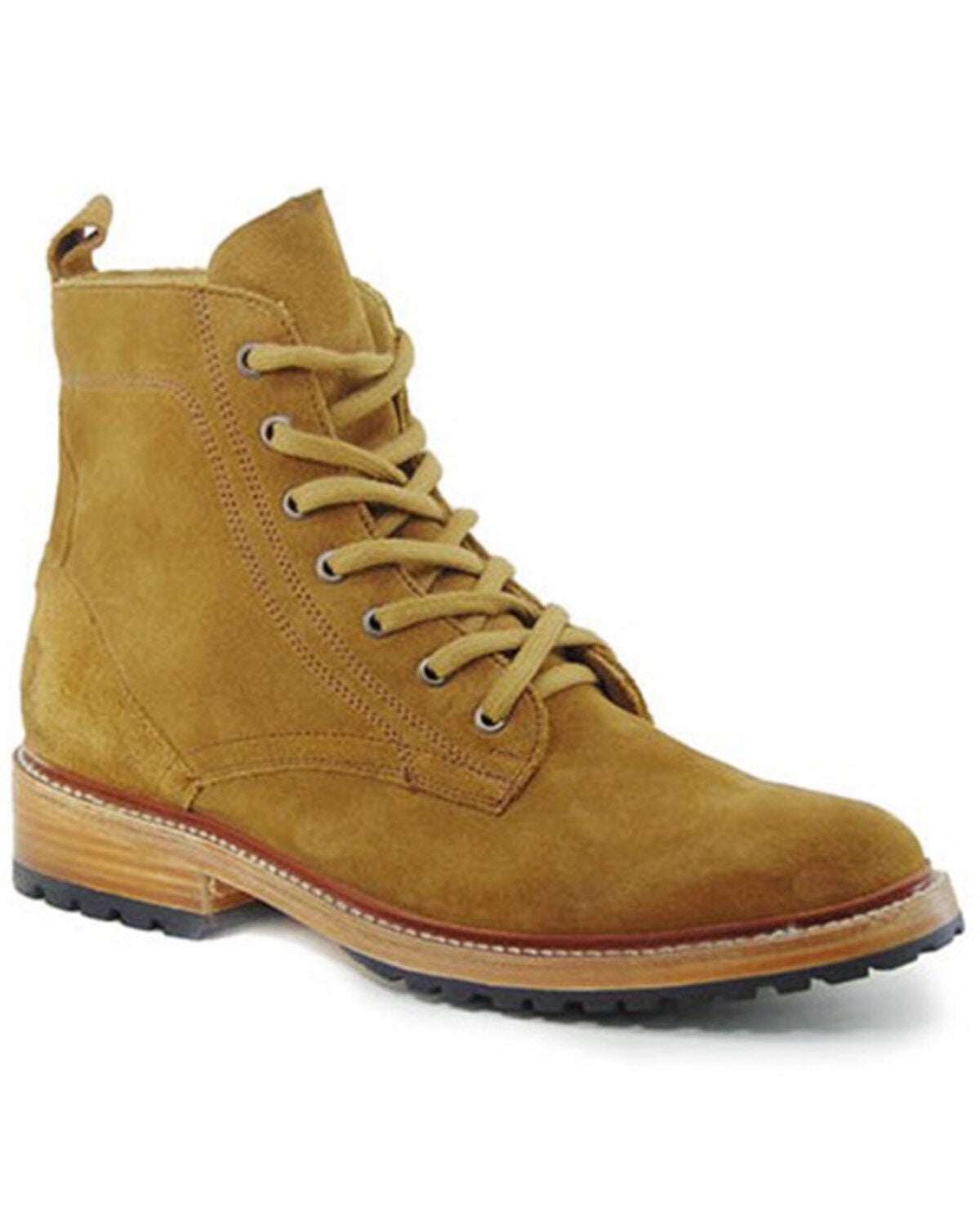 Stetson Men's All-Over Suede Casual Lace-Up Chukka Boots - Round Toe, Tan, hi-res