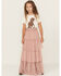 Image #1 - La La Land Girls' Tiered Maxi Skirt, Pink, hi-res