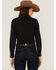 RANK 45 Women's Outdoor Vented York Riding Long Sleeve Snap Shirt, Black, hi-res