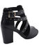 Image #8 - Milwaukee Performance Women's Platform Heel Studded Strap Sandals, Black, hi-res