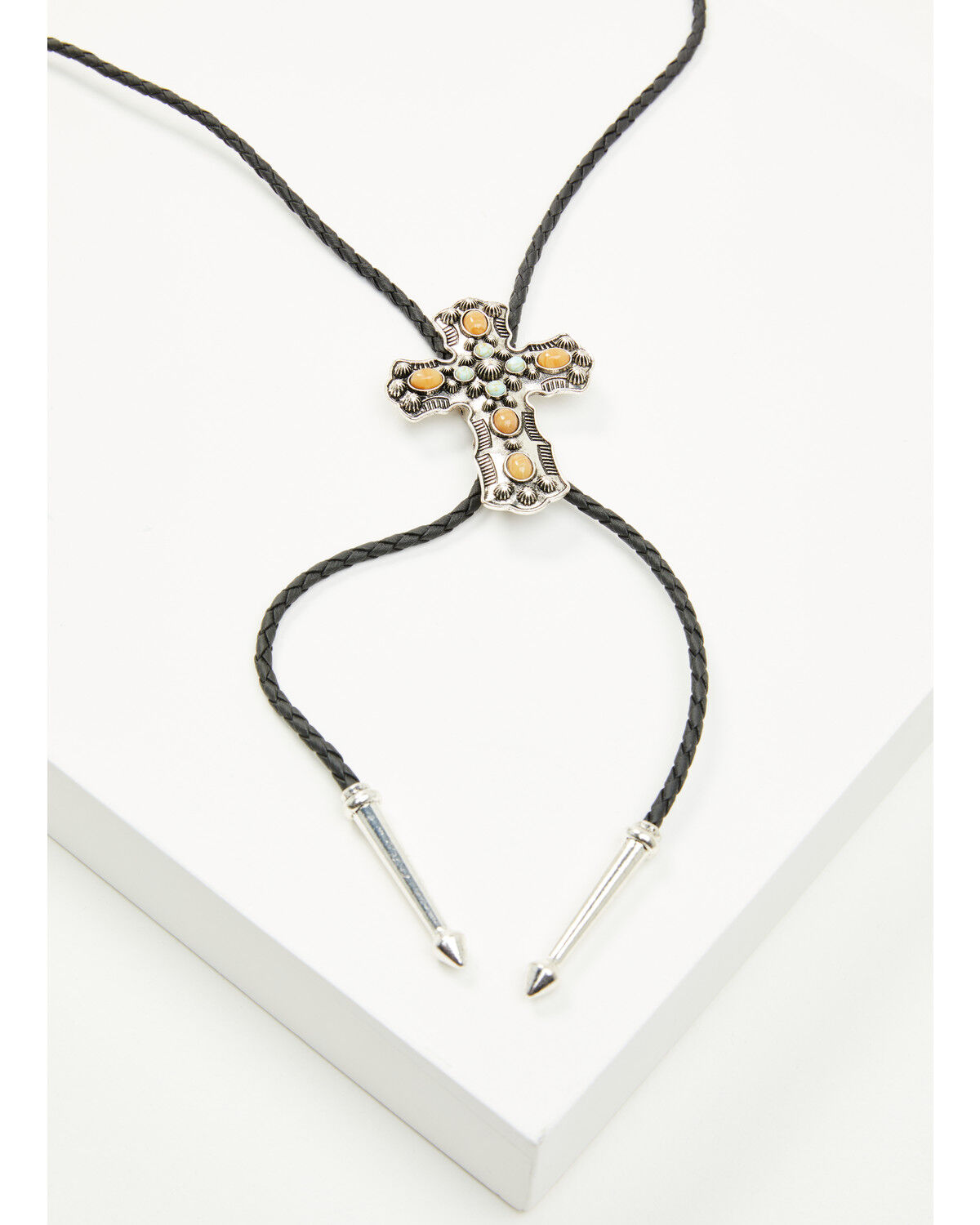 Image #1 - Shyanne Women's Cross Bolo Tie, Silver, hi-res