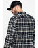 Image #5 - Hawx Men's Grey Berm Stretch Plaid Long Sleeve Flannel Work Shirt , , hi-res