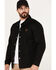 Brixton Men's Beta Coaches Solid Print Wind and Water Repellent Jacket, Black, hi-res
