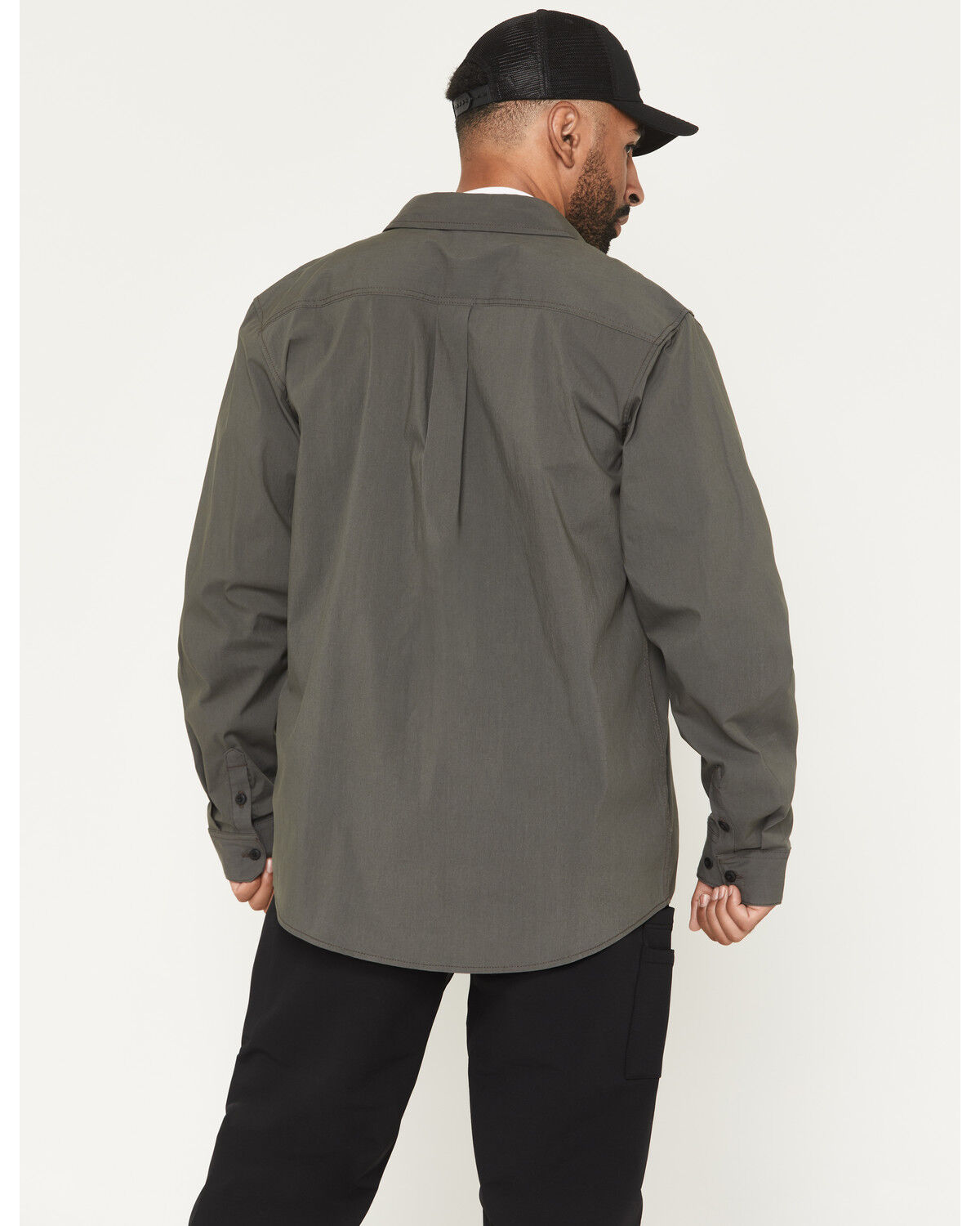 Image #4 - Dickies Men's Tradebuilt Utility Long Sleeve Snap Stretch Work Shirt, Slate, hi-res