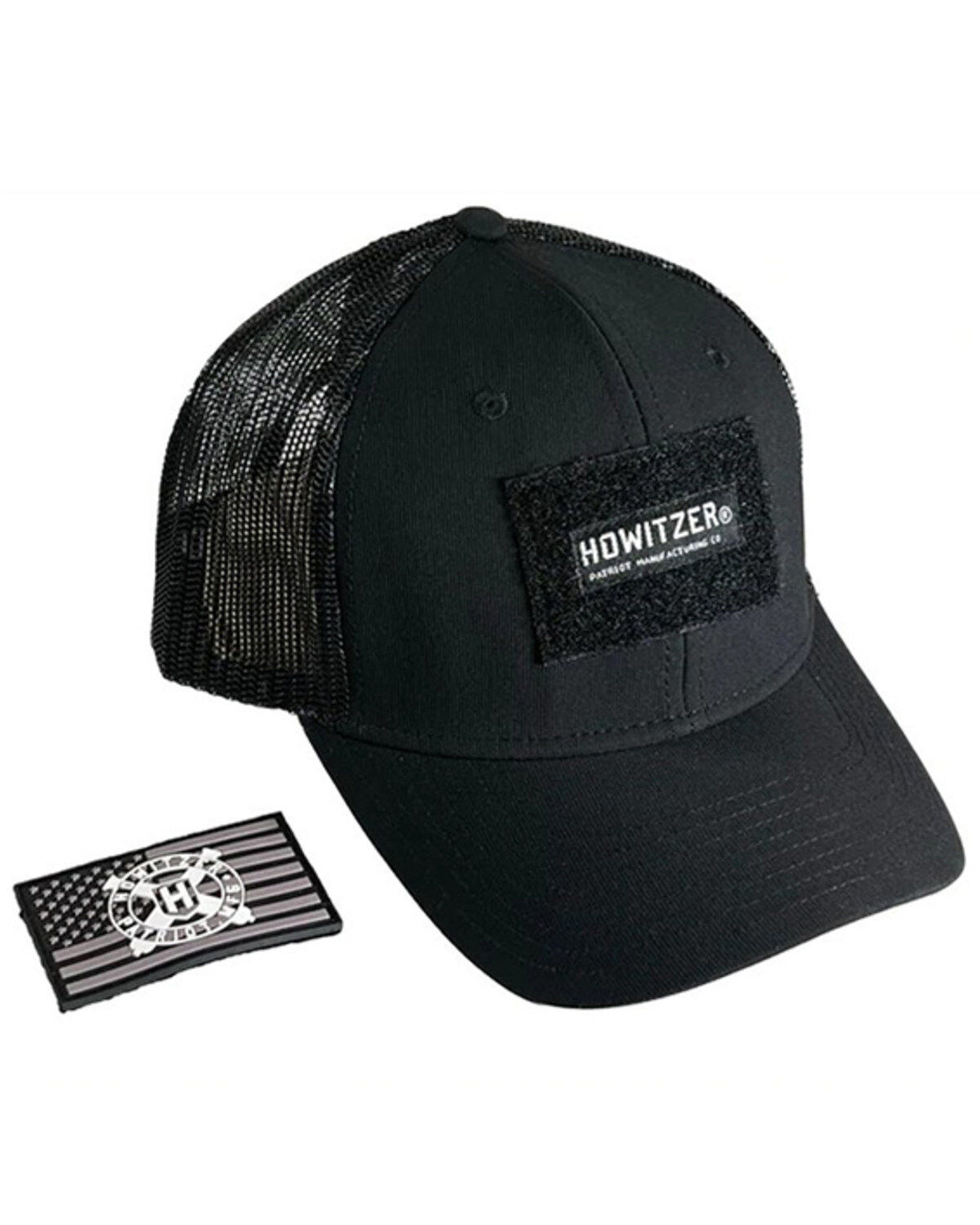 Image #4 - Howitzer Men's Circle Logo Flag Patch Ball Cap, Black, hi-res