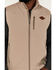 Cinch Men's Solid Concealed Carry Zip-Front Softshell Vest , Beige/khaki, hi-res
