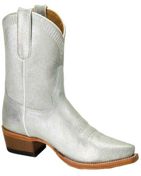 Macie Bean Women's Hey O Western Boots - Snip Toe, Silver, hi-res