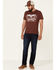 Image #2 - Flag & Anthem Men's Trademark Logo Burnout Short Sleeve T-Shirt, Maroon, hi-res