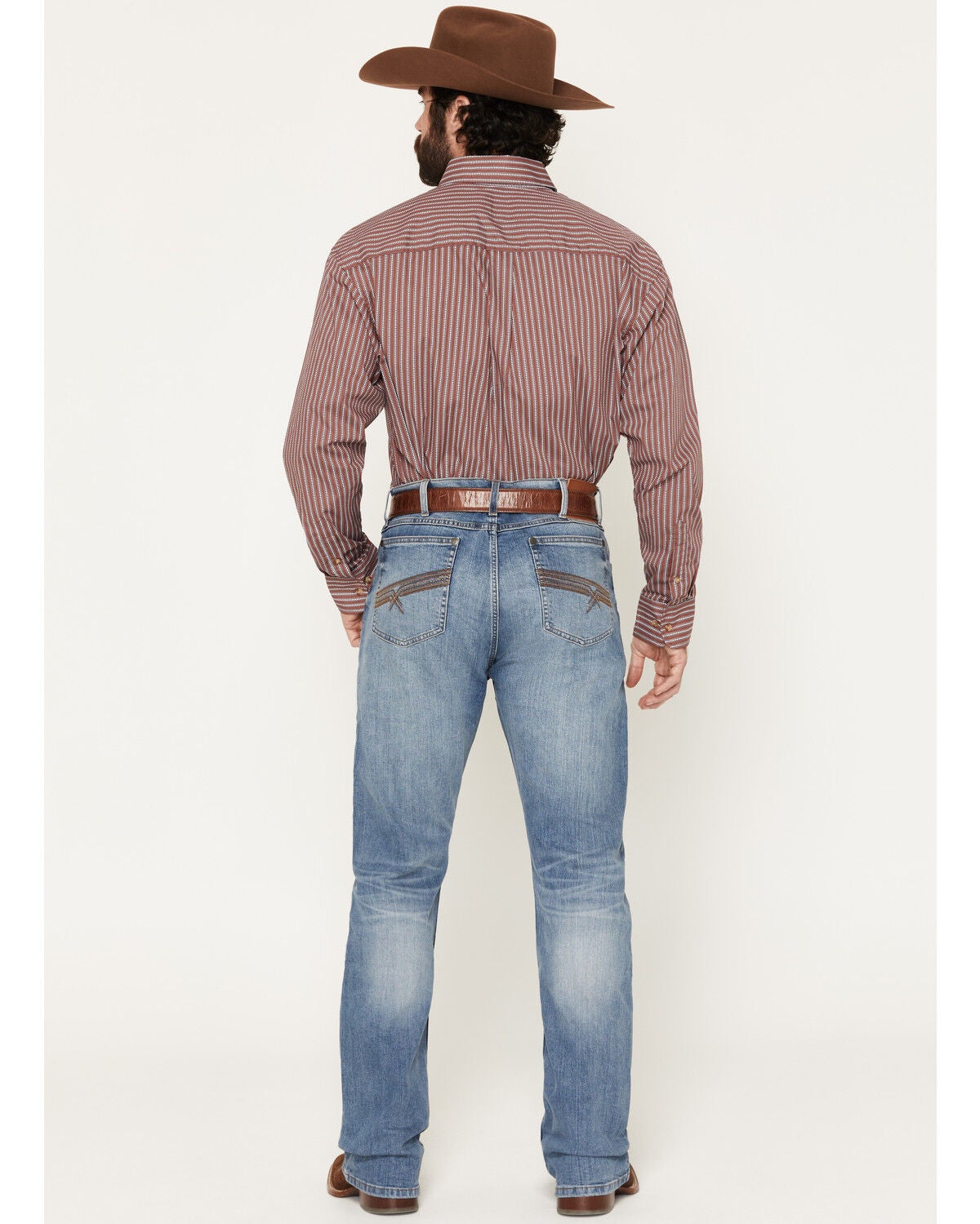Image #3 - Wrangler 20X Men's Topsail Medium Wash Slim Vintage Bootcut Stretch Denim Jeans, Medium Wash, hi-res