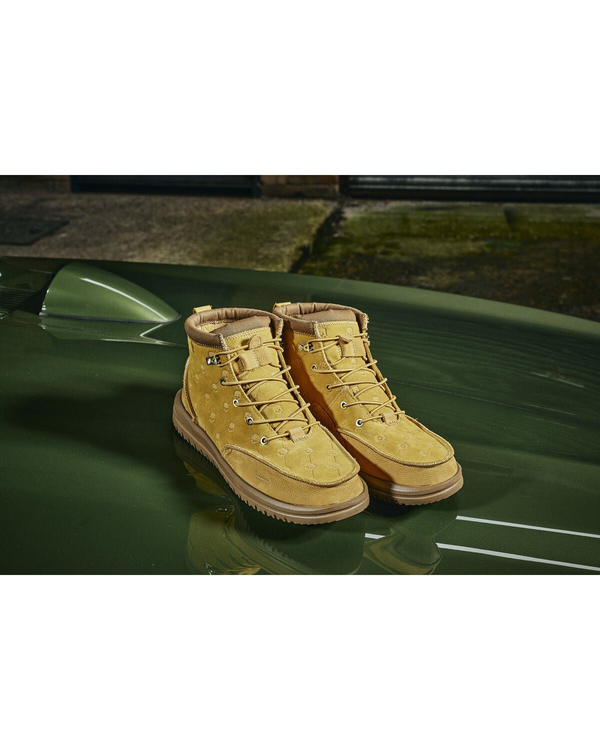 Size‎ 11-Jelly Roll Hey Dude Suede Bradley Boot Black Skull Print Brand New Hey Dude - Jelly Roll Bradley Leather Tan/Brown – Jelly Roll  main image 4