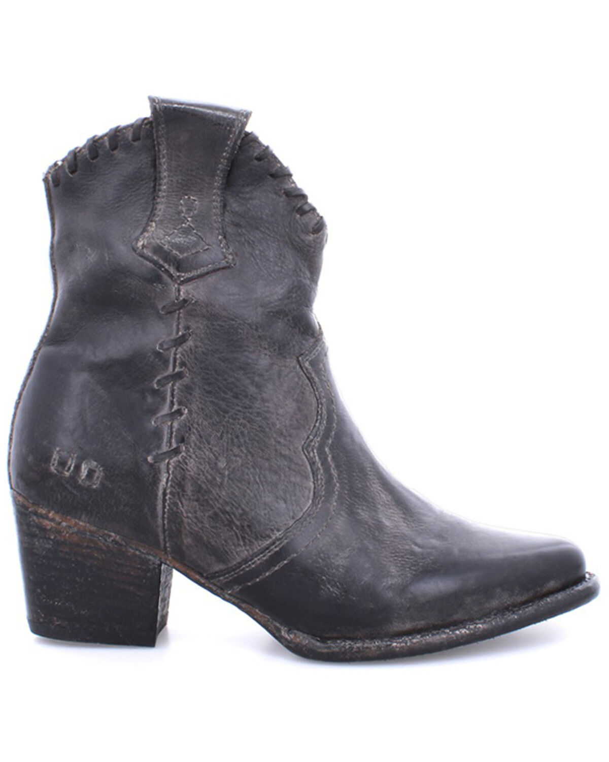 Image #2 - Bed Stu Women's Baila II Rustic Tremolo Short Ankle Boots - Round Toe, Black, hi-res