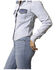 Image #2 - Kimes Ranch Women's Rayna Two-Toned Long Sleeve Cropped Snap Denim Snap Western Shirt, Light Wash, hi-res