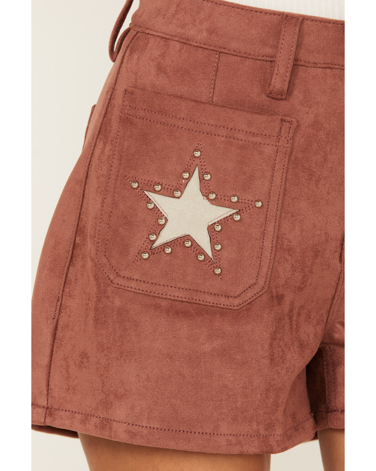 Product Name:  Rock & Roll Denim Women's High Rise Star Microsuede Shorts