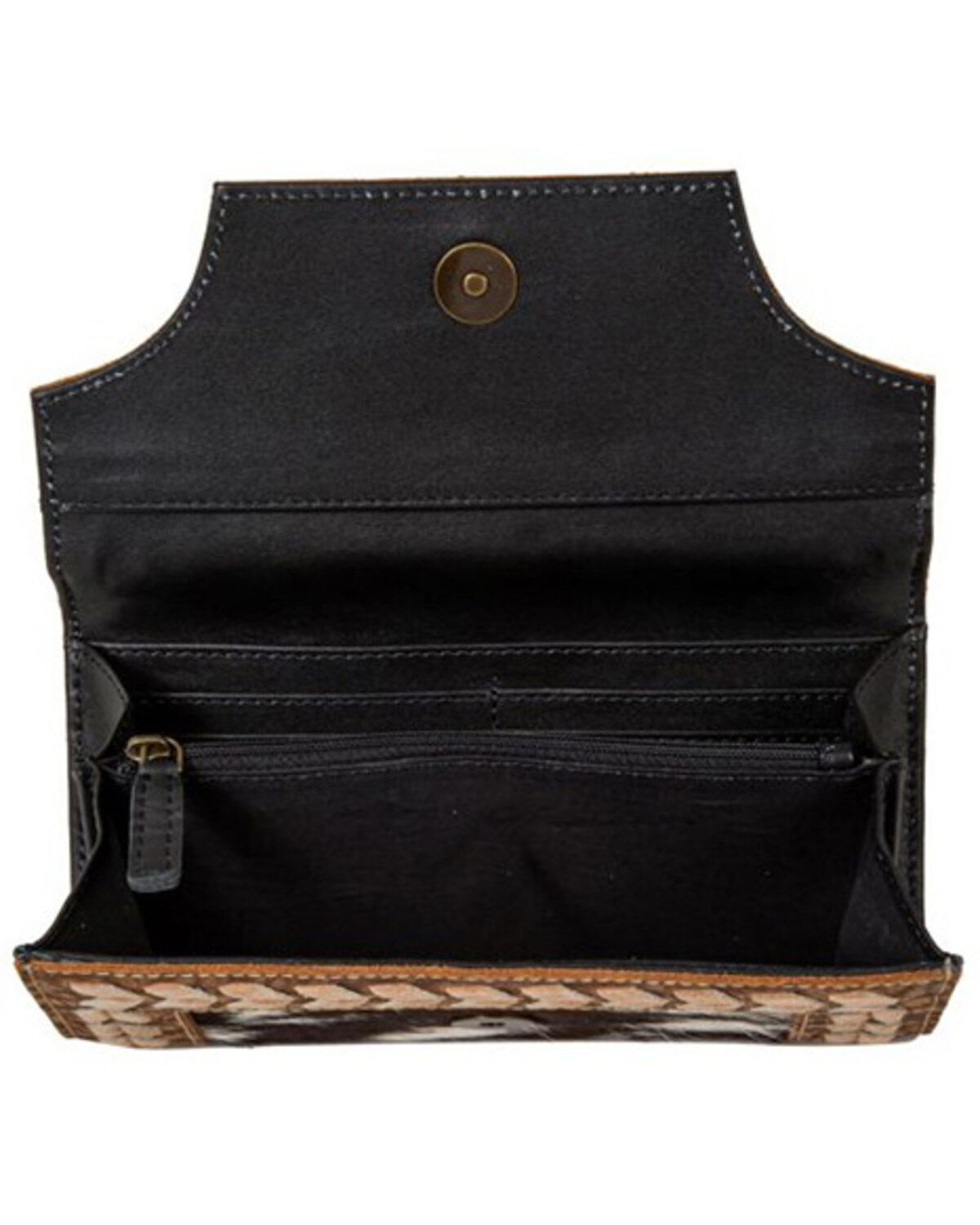 Image #3 - Myra Bag Women's Glenrose Stitch Accent Wallet, Brown, hi-res
