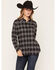 Image #1 - Idyllwind Women's Dosia Rhinestone Plaid Print Long Sleeve Button-Down Flannel Shirt, Black, hi-res