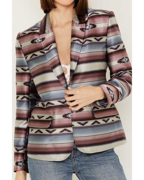 Image #3 - Ariat Women's Southwestern Serape Striped Blazer, Multi, hi-res