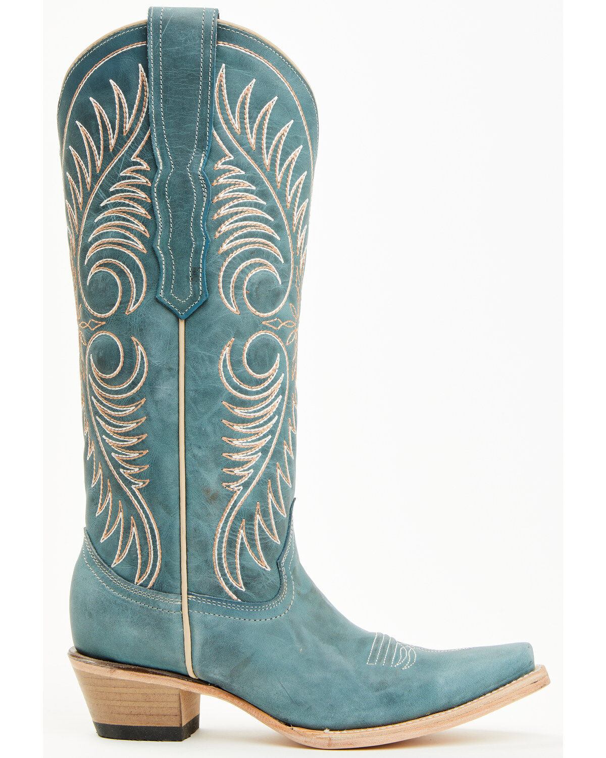 Image #2 - Circle G Women's Tall Western Boots - Snip Toe, Blue, hi-res