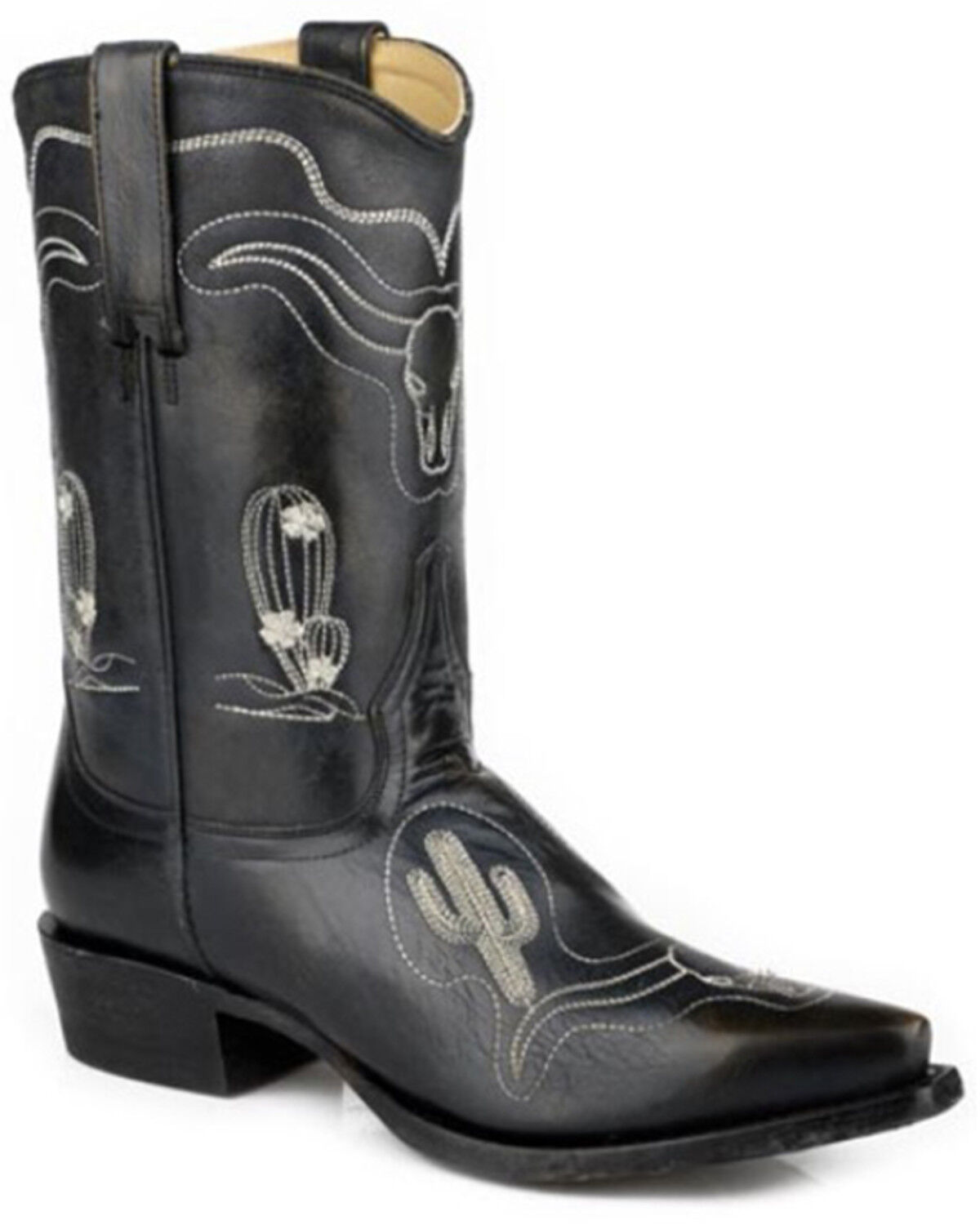 Image #1 - Stetson Women's Sedona Snip Western Boots - Snip Toe, Black, hi-res