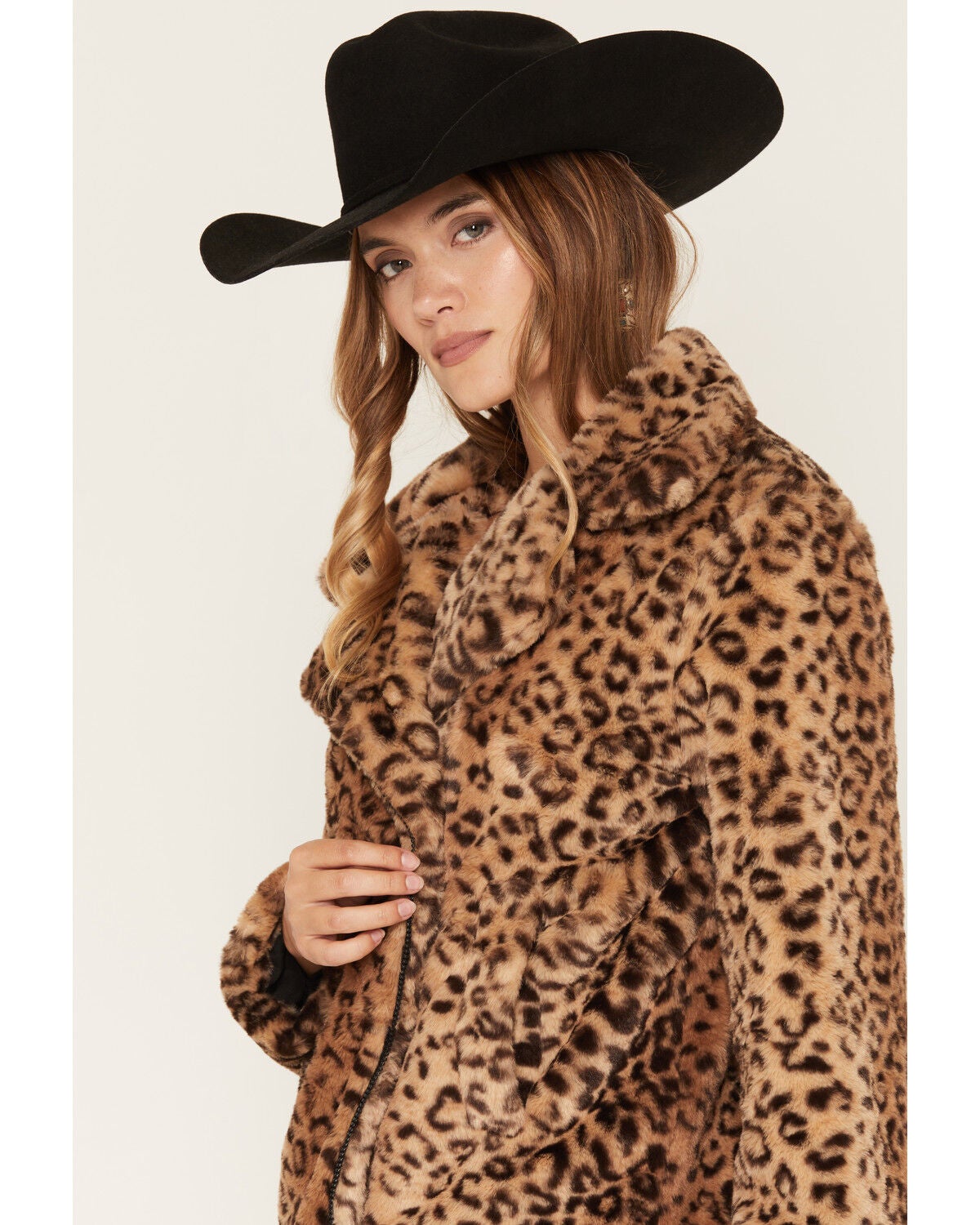 Image #2 - Urban Republic Women's Leopard Print Faux Fur Moto Jacket, Leopard, hi-res