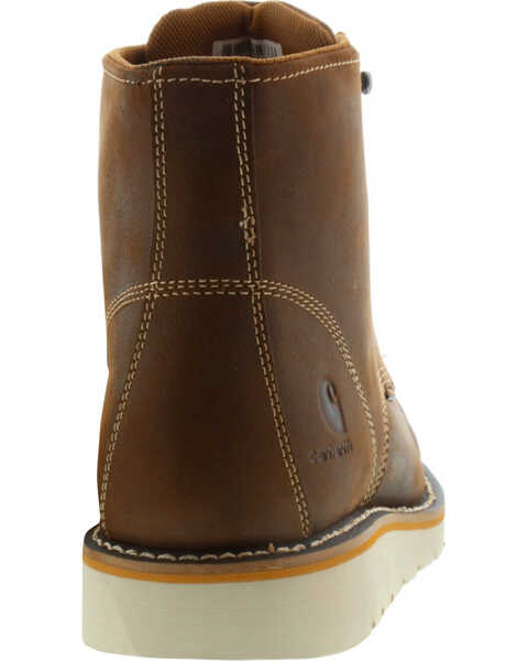 Carhartt Men's 6" Brown Waterproof Wedge Boots - Moc Toe, Brown, hi-res