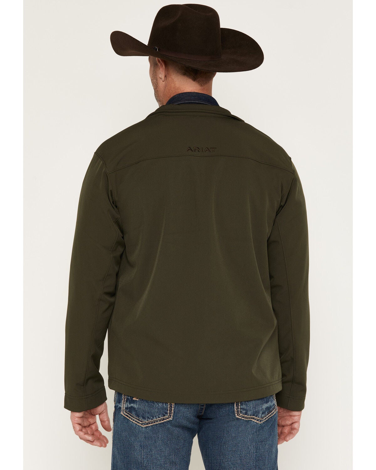 Image #4 - Ariat Men's Vernon Solid Softshell Jacket, Forest Green, hi-res